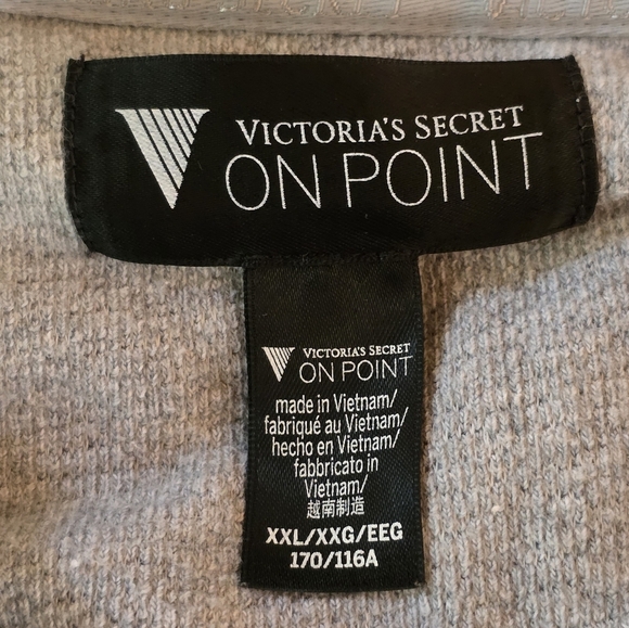 Victoria’s Secret On Point Gray Half Zip Pullover Sweatshirt XXL Cozy Lounge - Picture 7 of 8
